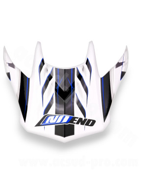 VISIERE CASQUE CROSS NOEND DEFCON 5 WHITE/BLUE