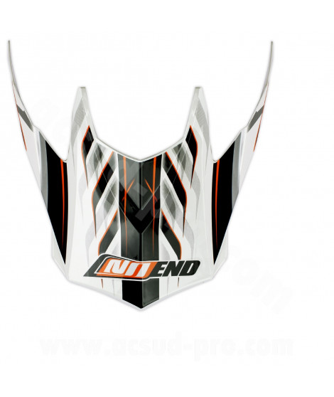VISIERE CASQUE CROSS NOEND DEFCON 5 WHITE/ORANGE