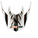 VISIERE CASQUE CROSS NOEND DEFCON 5 WHITE/ORANGE