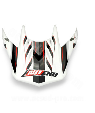 VISIERE CASQUE CROSS NOEND DEFCON 5 WHITE/RED