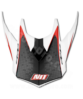 VISIERE CASQUE CROSS NOEND DEFCON BY OCD WHITE/RED TX696