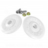 VISSERIE BLANCHE CASQUE JET DOUBLE VISIERE AERO SB18 (LA PAIRE)