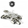 AMPOULE LAMPE HALOGENE MINIATURE H10W1 12V 21W CULOT BAU9S TEMOIN ERGOTS DECALES 120° BLANC ( VENDU BOITE DE 10PCS )