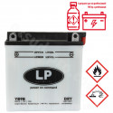 BATTERIE LANDPORT LB9-B 12V-9Ah (AVEC ENTRETIEN AVEC PACK ACIDE) PIAGGIO 50-125 FLY LIBERTY TYPHOON