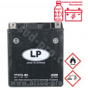 BATTERIE LANDPORT LTX7L-BS 12V 6Ah  SANS ENTRETIEN AGM (HONDA PANTHEON SH S-WING SH DYLAN YAMAHA YBR 125) (EQUIVALENT YTX7L-BS)