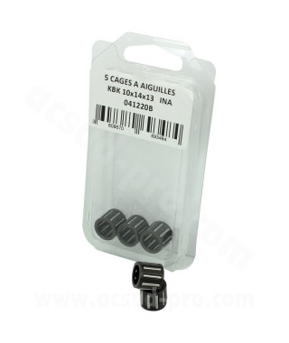 CAGE A AIGUILLES PISTON INA ADAPT MBK 50 BOOSTER NITRO OVETTO 2T STUNT YAMAHA 50 BWS AEROX NEOS 2T SLIDER (BOITE DE 5 PIECES)