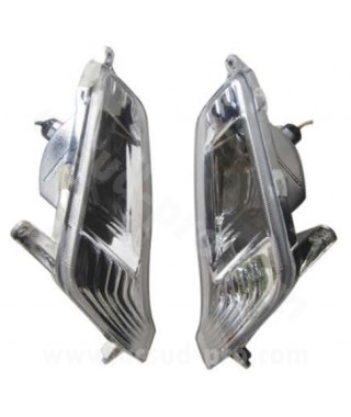 CLIGNOTANTS AVANT ADAPT SYM FIDDLE 2 50cc 4T 2011-2021 125cc 2010-2014 NOIR (OEM : 33400-ALA-000 et 33450-ALA-000) (LA PAIRE) *