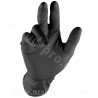 GANTS ATELIER NITRILE ECAILLES DE POISSON RESISTANT AUX PRODUITS CHIMIQUES AUX HUILES A L'ESSENCE NOIR  TAILLE XL 25 PAIRES