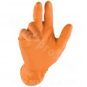 GANTS ATELIER NITRILE ECAILLES DE POISSON RESISTANT AUX PRODUITS CHIMIQUES AUX HUILES A L'ESSENCE ORANGE  TAILLE XL 25 PAIRES