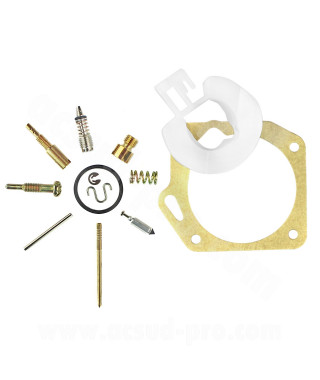 KIT REPARATION CARBURATEUR  ADAPT PEUGEOT 50 TKR SPEEDFIGHT BUXY ELYSEO TREKKER KYMCO 50 AGILITY DINK PEOPLE GY6 50cc 2T