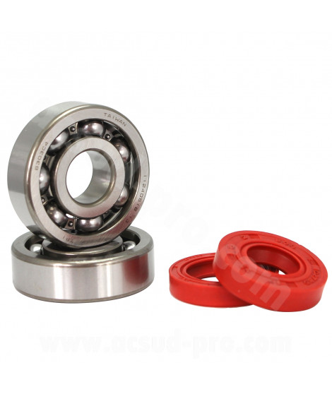 KIT ROULEMENTS TPI (6303 TVH C4) + JOINTS ADAPT TYPE ORIGINE MINARELLI AM6 50CC BETA 50 RR MBK 50(POCHETTE 2 JOINTS)