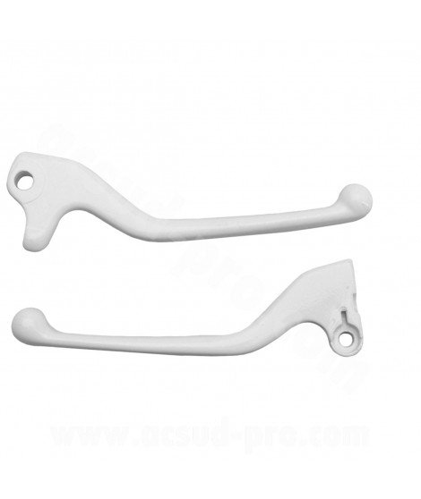 LEVIER SCOOTER ADAPT MBK BOOSTER 2004  STUNT  YAMAHA BWS  2004  SLIDER BLANC (LA PAIRE)