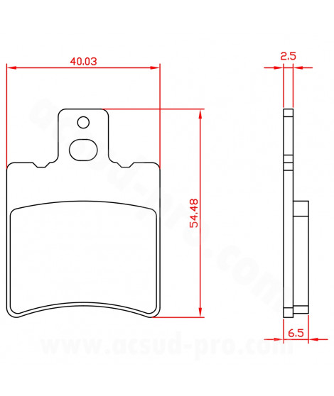 PLAQUETTE DE FREIN  SCOOTER BRENTA ADAPT MBK 50 BOOSTER SPIRIT 1996 AV NITRO 1997 AV YAMAHA 50 AEROX 1997 AV BWS AV JOG R-Z
