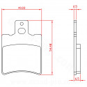 PLAQUETTE DE FREIN  SCOOTER BRENTA ADAPT MBK 50 BOOSTER SPIRIT 1996 AV NITRO 1997 AV YAMAHA 50 AEROX 1997 AV BWS AV JOG R-Z
