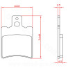 PLAQUETTE DE FREIN  SCOOTER BRENTA ADAPT MBK 50 BOOSTER SPIRIT 1996 AV NITRO 1997 AV YAMAHA 50 AEROX 1997 AV BWS AV JOG R-Z