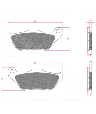 PLAQUETTE DE FREIN MAXISCOOTER MOTO BRENTA ADAPT YAMAHA SKYLINER MAJESTY BURGMAN YZF-R 125 APRILIA GILERA GP800 SRV 850