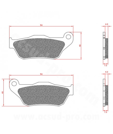 PLAQUETTE DE FREIN MAXISCOOTER MOTO BRENTA ADAPT YAMAHA SKYLINER MAJESTY BURGMAN YZF-R 125 APRILIA GILERA GP800 SRV 850