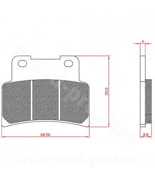 PLAQUETTE DE FREIN MAXISCOOTER MOTO BRENTA ADAPT YAMAHA YZF /MT 125CC 2014-2021 KYMCO XCITING - SYM 400CC APRILIA RS 125CC