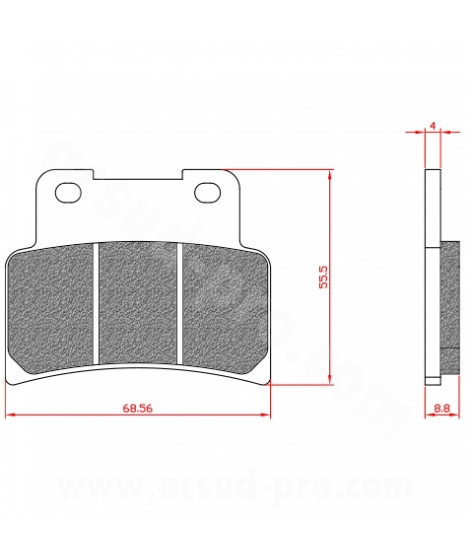 PLAQUETTE DE FREIN MAXISCOOTER MOTO BRENTA ADAPT YAMAHA YZF /MT 125CC 2014-2021 KYMCO XCITING - SYM 400CC APRILIA RS 125CC