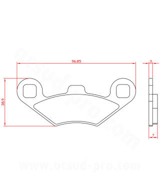 PLAQUETTE DE FREIN MAXISCOOTER QUAD  BRENTA ADAPT PEUGEOT METROPOLIS 400I POLARIS 400 SPORTSMAN AV 350 SPORTSMAN 4x4