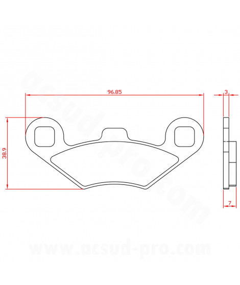 PLAQUETTE DE FREIN MAXISCOOTER QUAD  BRENTA ADAPT PEUGEOT METROPOLIS 400I POLARIS 400 SPORTSMAN AV 350 SPORTSMAN 4x4