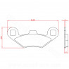 PLAQUETTE DE FREIN MAXISCOOTER QUAD  BRENTA ADAPT PEUGEOT METROPOLIS 400I POLARIS 400 SPORTSMAN AV 350 SPORTSMAN 4x4