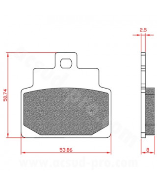 PLAQUETTE DE FREIN MAXISCOOTER BRENTA ADAPT APRILIA SCARABEO 50-100CC LEONARDO MOJITO  AVANT LEONARDO ARRIERE