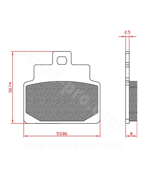 PLAQUETTE DE FREIN MAXISCOOTER BRENTA ADAPT APRILIA SCARABEO 50-100CC LEONARDO MOJITO  AVANT LEONARDO ARRIERE