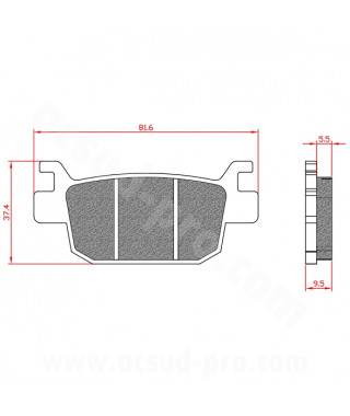 PLAQUETTE FREIN MAXISCOOTER BRENTA ADAPT HONDA ADV 350  SH 300 SWING 125 150CC FORZA 125CC BENELLI LEONCINO TNT MOTOR XCO 125CC