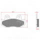 PLAQUETTE DE FREIN MAXISCOOTER BRENTA ADAPT HONDA DYLAN SH PANTHEON AV  SUZUKI 250-400CC BURGMAN 1998-2003 AR
