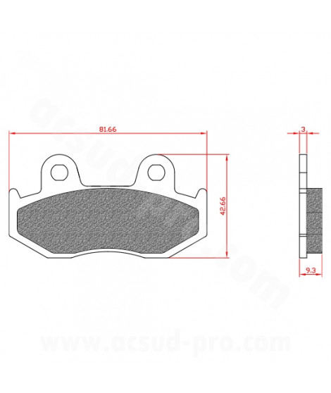 PLAQUETTE DE FREIN MAXISCOOTER BRENTA ADAPT HONDA DYLAN SH PANTHEON AV  SUZUKI 250-400CC BURGMAN 1998-2003 AR