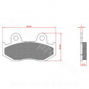 PLAQUETTE DE FREIN MAXISCOOTER BRENTA ADAPT HONDA DYLAN SH PANTHEON AV  SUZUKI 250-400CC BURGMAN 1998-2003 AR