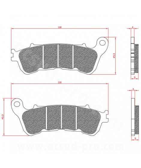PLAQUETTE DE FREIN MAXISCOOTER BRENTA ADAPT HONDA SH 125 300cc  SWING 2008-2013 SUZUKI BURGMAN 125cc