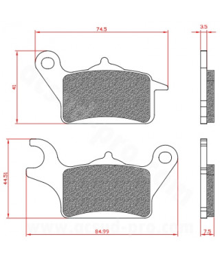 PLAQUETTE DE FREIN MAXISCOOTER BRENTA ADAPT HONDA VISION 110 2017-2022 ZOOMER X CLICK 125I  AVANT  (HOMOLOGUEE ECE R90) BR3181
