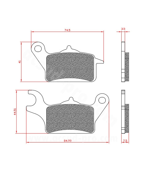 PLAQUETTE DE FREIN MAXISCOOTER BRENTA ADAPT HONDA VISION 110 2017-2022 ZOOMER X CLICK 125I  AVANT  (HOMOLOGUEE ECE R90) BR3181