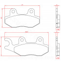 PLAQUETTE DE FREIN MAXISCOOTER BRENTA ADAPT PEUGEOT  50-125-300-400-500CC DJANGO GEOPOLIS  VIVACITY SATELIS