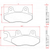 PLAQUETTE DE FREIN MAXISCOOTER BRENTA ADAPT PEUGEOT  50-125-300-400-500CC DJANGO GEOPOLIS  VIVACITY SATELIS