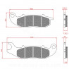 PLAQUETTE DE FREIN MAXISCOOTER BRENTA ADAPT PIAGGIO 50-125 LIBERTY IGET MEDLEY 2015 125 SR GT COMPACT 2021 APRILIA