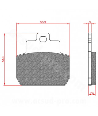 PLAQUETTE DE FREIN MAXISCOOTER BRENTA ADAPT PIAGGIO X8 MP3 XEVO 125cc 2006-2010  ARRIERE GILERA FUECO 500 2008-2017
