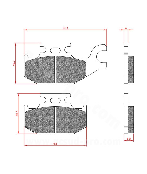 PLAQUETTE DE FREIN MAXISCOOTER BRENTA ADAPT SUZUKI BURGMAN 125 2007-2018 UX SIXTEEN 125 2008-2016 ARRIERE