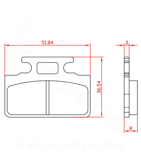 PLAQUETTE DE FREIN MAXISCOOTER BRENTA ADAPT SYM 50-100 MIO 4T AV HONDA 50-80-125CC  LEAD 1986-1993 AVANT
