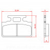 PLAQUETTE DE FREIN MAXISCOOTER BRENTA ADAPT SYM 50-100 MIO 4T AV HONDA 50-80-125CC  LEAD 1986-1993 AVANT
