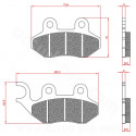PLAQUETTE DE FREIN MAXISCOOTER BRENTA ADAPT SYM FIDDLE JET 4 ORBIT PGO PEUGEOT TWEET 50 125cc (HOMOLOGUEE ECE R90) BR3099