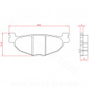 PLAQUETTE DE FREIN MAXISCOOTER BRENTA ADAPT YAMAHA  TMAX 500CC 2004-2011 AR 400 MAJESTY 2004 MBK 400 SKYLINER 2004