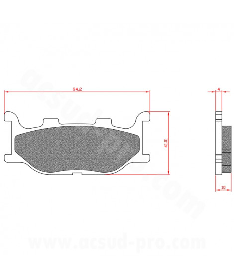 PLAQUETTE DE FREIN MAXISCOOTER BRENTA ADAPT YAMAHA 250 MAJESTY 2000 AV 400 MAJESTY 2008 AV 500 T-MAX AV MBK 250 SKYLINER