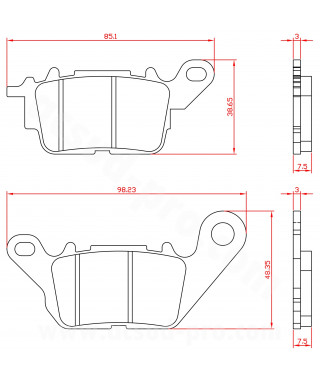 PLAQUETTE DE FREIN MAXISCOOTER BRENTA ADAPT YAMAHA NMAX 125-155CC 2015-2023 AVANT YAMAHA D'ELIGHT