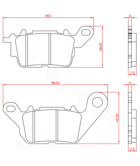 PLAQUETTE DE FREIN MAXISCOOTER BRENTA ADAPT YAMAHA NMAX 125-155CC 2015-2023 AVANT YAMAHA D'ELIGHT