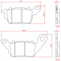 PLAQUETTE DE FREIN MAXISCOOTER BRENTA ADAPT YAMAHA NMAX 125-155CC 2015-2023 AVANT YAMAHA D'ELIGHT