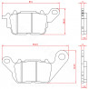 PLAQUETTE DE FREIN MAXISCOOTER BRENTA ADAPT YAMAHA NMAX 125-155CC 2015-2023 AVANT YAMAHA D'ELIGHT