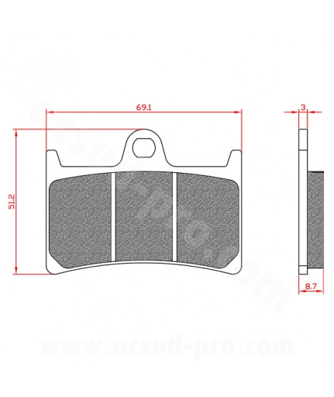 PLAQUETTE DE FREIN MAXISCOOTER BRENTA ADAPT YAMAHA TMAX 500 2008-2011 AV 530 TMAX 2012 AV 560 T-MAX 2020